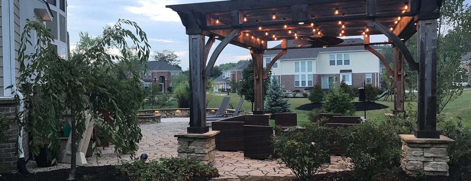 Outdoor audio and landscape lighting