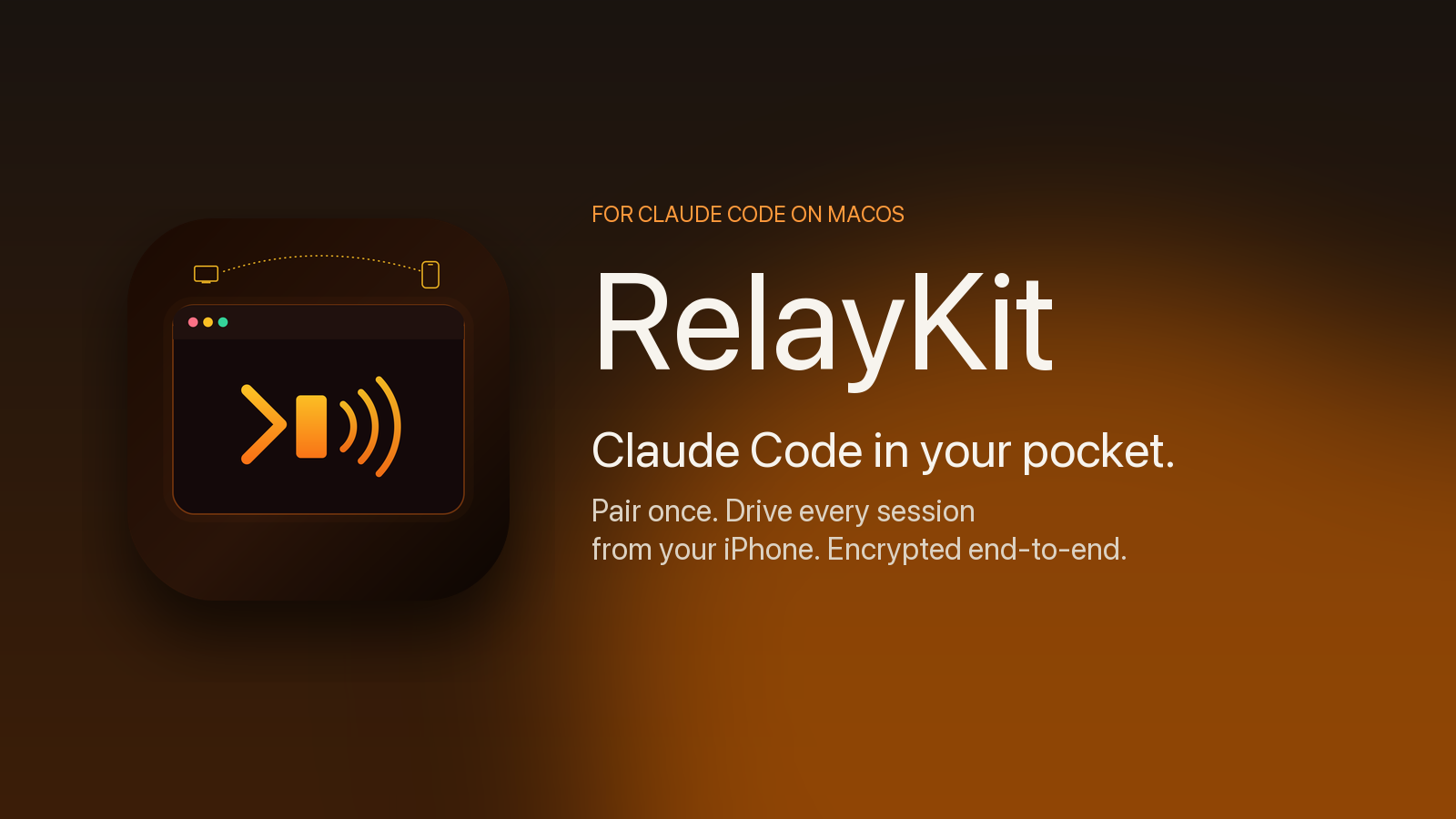 RelayKit marketing hero