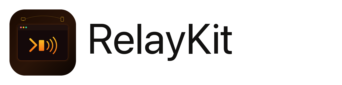 RelayKit wordmark, dark type